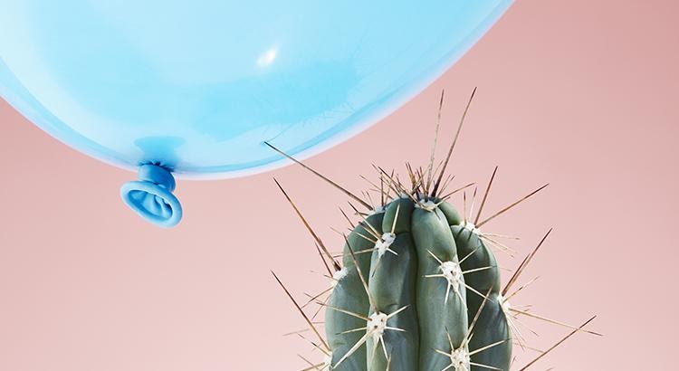 Balloon and Cactus plant